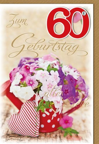 Bild von Karte Geb.Zahl 60. PK 350 - VE 6