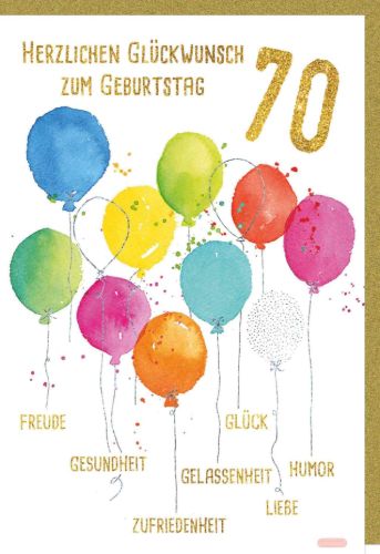 Bild von Karte Geb.Zahl 70. PK 299 - VE 6