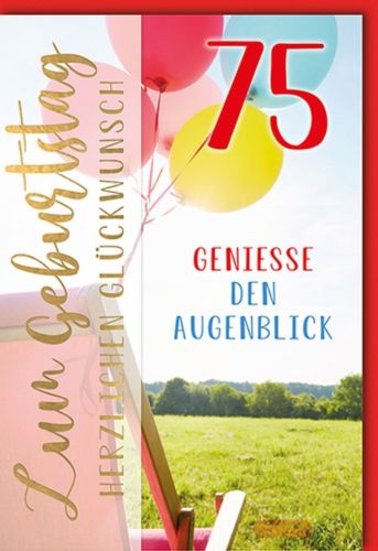 Bild von Karte Geb.Zahl 75. PK 299 - VE 6