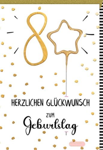 Bild von Karte Geb.Zahl 80, PK 395 - VE 6