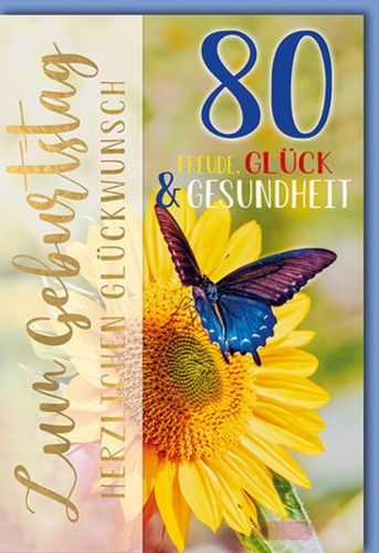 Bild von Karte Geb.Zahl 80. PK 299 - VE 6