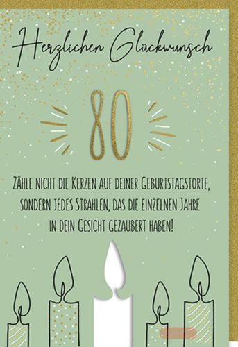 Bild von Karte Geb.Zahl 80. PK 329 - VE 6