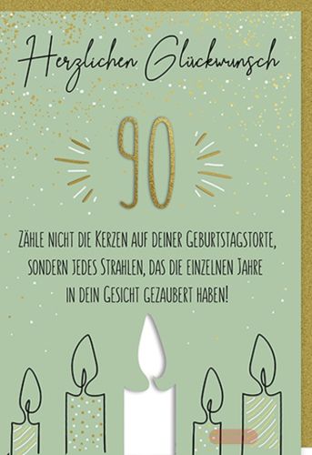 Bild von Karte Geb.Zahl 90. PK 329 - VE 6