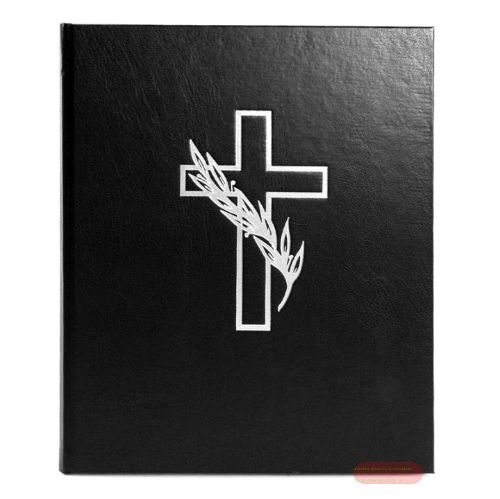 Bild von Kondolenzbuch 44 S.weiss, 21x28cm, Kunstleder schwarz