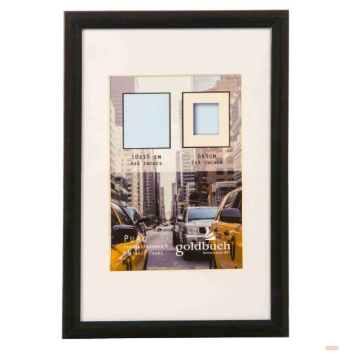 Bild von Kunststoffrahmen für 1 Foto Bildformat 10x15/6x9cm, Puro black - VE 3