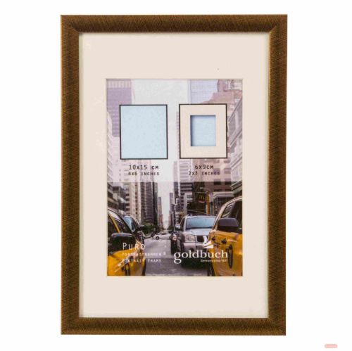 Bild von Kunststoffrahmen für 1 Foto Bildformat 10x15/6x9cm, Puro bronze - VE 3