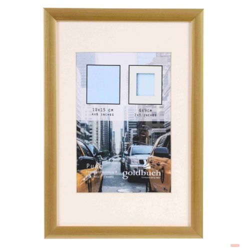 Bild von Kunststoffrahmen für 1 Foto Bildformat 10x15/6x9cm, Puro gold - VE 3