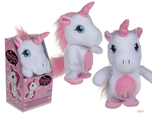 Bild von Laufendes Plüsch Einhorn mit Soundsprechfunktion , ca.22cm, Batt.betr. 3 x AAA - VE 5