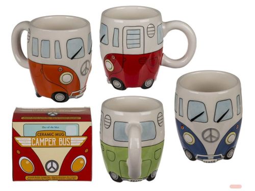 Bild von Keramikbecher Camper Bus Peace, ca.13x10cm, ass. - VE 4