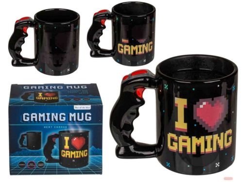 Bild von Keramikbecher reagiert auf Wärme, I love Gaming, 320ml, ca.10x12cm, in Box - VE 4