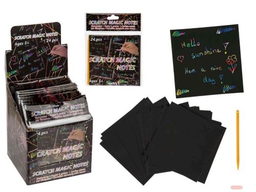 Bild von Kratzpapier Colourful 8x8cm, 24 Stk. im Beutel, Display - VE 24