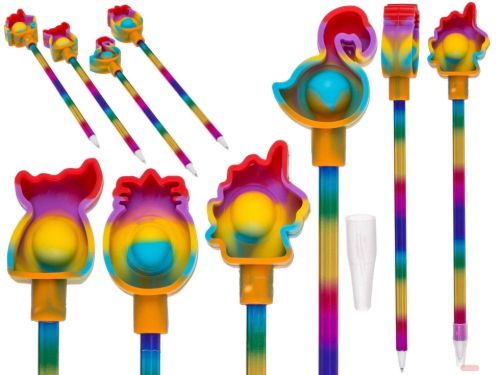 Bild von Kugelschreiber Fidget Pop, ca.22cm, gemischt, Kunststoff/Silikon, Display - VE 24 (SR)