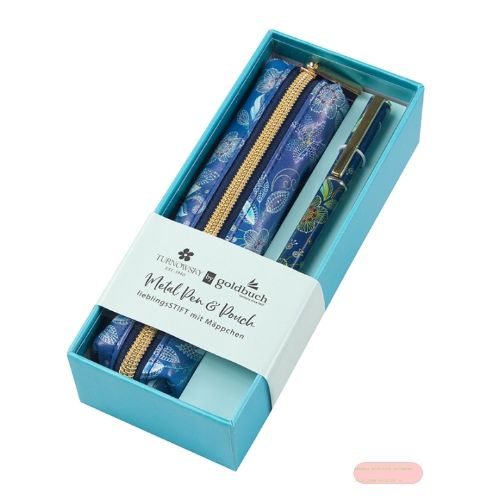 Bild von Kugelschreiber metall im Set mit Etui, Nature's Melody blue - VE 2