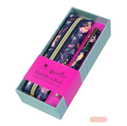 Bild von Kugelschreiber metall im Set mit Etui, Tropical Birds - VE 2
