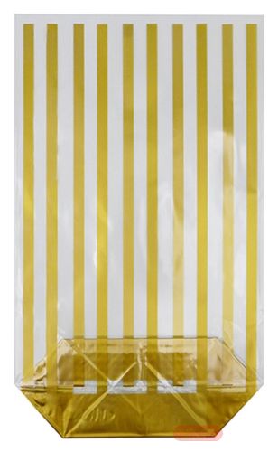 Bild von Klarsichtbeutel STREIFEN & Verschlussclips, 9,5x16cm (10er- Sets) - VE 12 (Sets)