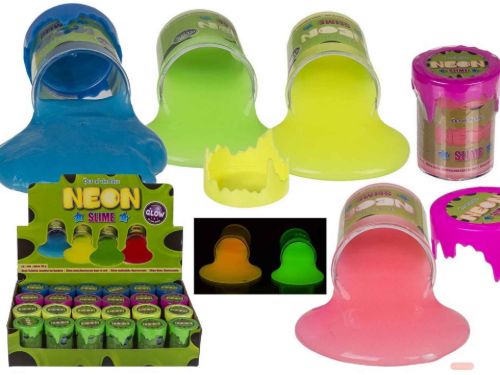 Bild von Knet-Schleim Neon, ca.6cm, 65g, 4-farbig ass. im Display - VE 24