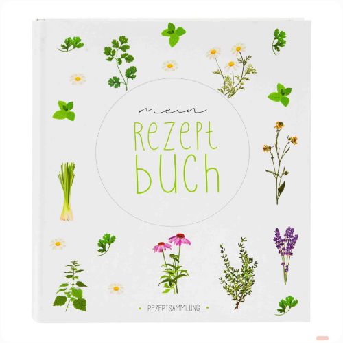 Bild von Kochrezepte-Ordner 22x17,5cm, 25 bedruckte Blätter, Wildblumen