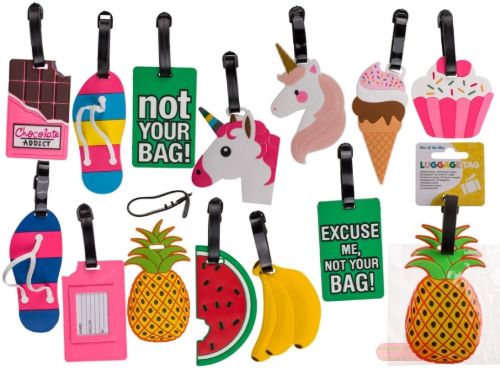 Bild von Kofferanhänger Fancy Line, ca.11x9cm, 12-fach gemischt, im Beutel - VE 12