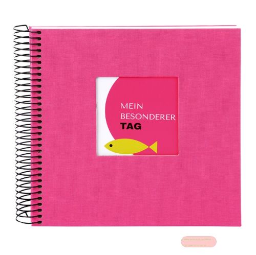 Bild von Kom./Konf. Spiralalbum 40 S.weiss, 20x20cm, Zum besonderen Tag, Primavera pink