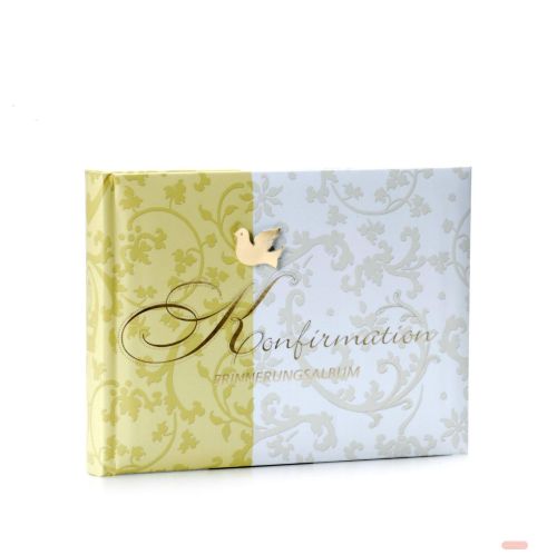 Bild von Konfirmationsalbum 22x16cm, 36 S.weiss, Offset laminiert, Kelch/Taube gelb, o.Textvorspann