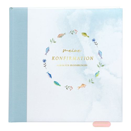 Bild von Konfirmationsalbum 4 S.illustriert, 58 S.weiss, 25x25cm, Himmelsfische