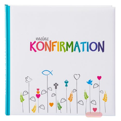 Bild von Konfirmationsalbum 4 S.illustriert, 60 S.weiss, 25x25cm, Regenbogen