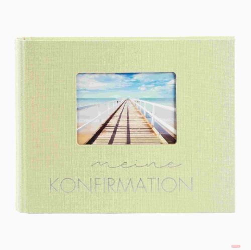 Bild von Konfirmationsalbum verdk. Spirale,4 S.il.,50 S.w.,24,5x19,5cm,p.p.,leinen,Pastell lindgrün