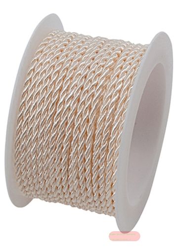 Bild von Kordel gedreht auf Spule, 2mm x 4m, creme - VE 6