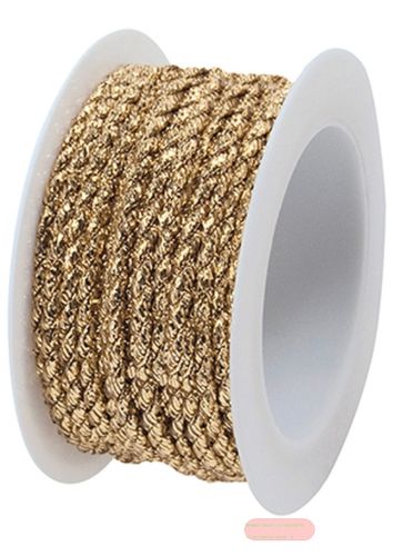 Bild von Kordel gedreht auf Spule, 2mm x 4m, gold - VE 6