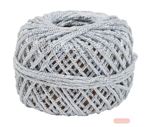 Bild von Kordel, dünne Glitzerkordel, 1mm x 20m , silber - VE 10