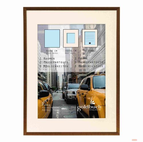 Bild von Kunststoffrahmen für 1 Foto Bildformat 30x40/20x30cm & DIN A4, Puro bronze - VE 3