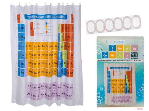 Bild von Kunststoff-Duschvorhang Periodensystem in englisch, ca.180x180cm, im Beutel - VE 3
