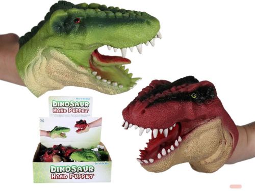 Bild von Kunststoff-Handpuppe, Dinosaurier, ca.15cm, 2-fach ass. im Display - VE 12