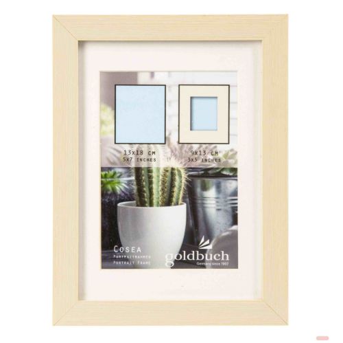 Bild von Kunststoffrahmen für 1 Foto Bildformat 13x18/9x13cm, Cosea beige - VE 3