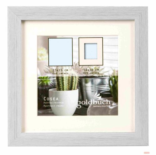 Bild von Kunststoffrahmen für 1 Foto Bildformat 15x15/10x10cm, Cosea grey - VE 3