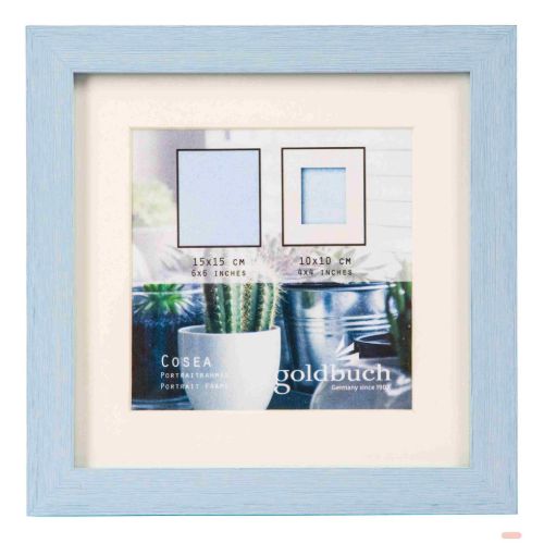 Bild von Kunststoffrahmen für 1 Foto Bildformat 15x15/10x10cm, Cosea light blue - VE 3
