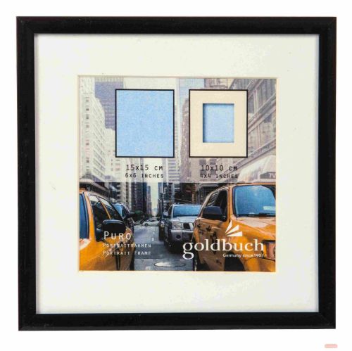 Bild von Kunststoffrahmen für 1 Foto Bildformat 15x15/10x10cm, Puro black - VE 3