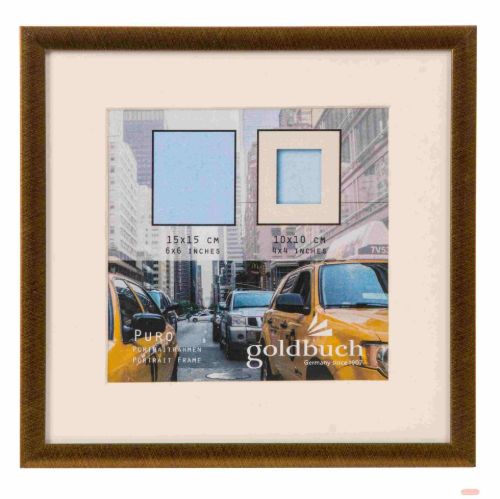 Bild von Kunststoffrahmen für 1 Foto Bildformat 15x15/10x10cm, Puro bronze - VE 3