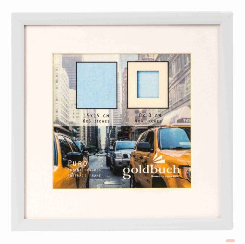 Bild von Kunststoffrahmen für 1 Foto Bildformat 15x15/10x10cm, Puro white - VE 3