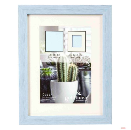 Bild von Kunststoffrahmen für 1 Foto Bildformat 15x20/10x15cm, Cosea light blue - VE 3