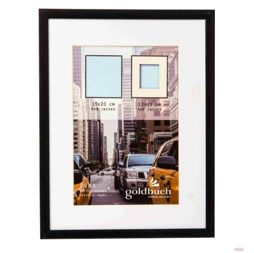 Bild von Kunststoffrahmen für 1 Foto Bildformat 15x20/10x15cm, Puro black - VE 3
