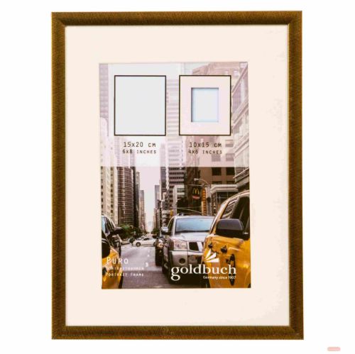 Bild von Kunststoffrahmen für 1 Foto Bildformat 15x20/10x15cm, Puro bronze - VE 3