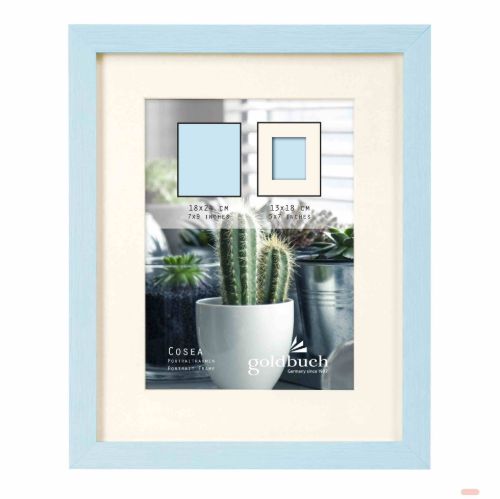 Bild von Kunststoffrahmen für 1 Foto Bildformat 18x24/13x18cm, Cosea light blue - VE 3