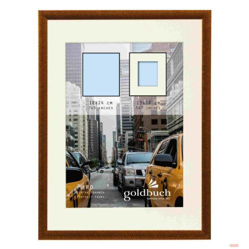 Bild von Kunststoffrahmen für 1 Foto Bildformat 18x24/13x18cm, Puro bronze - VE 3