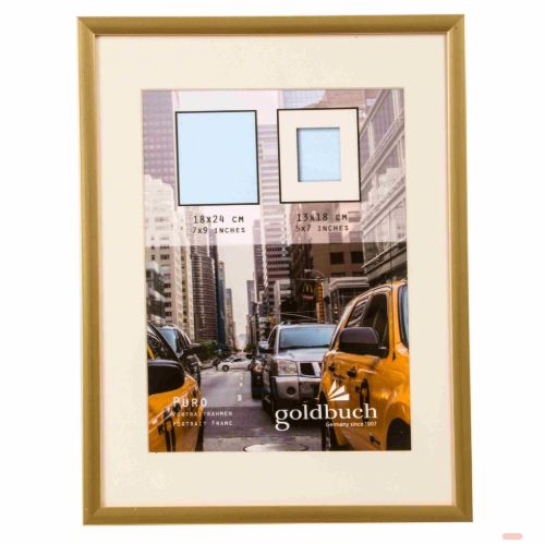 Bild von Kunststoffrahmen für 1 Foto Bildformat 18x24/13x18cm, Puro gold - VE 3