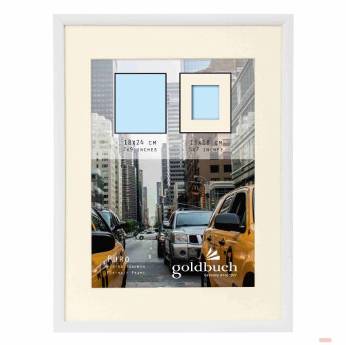 Bild von Kunststoffrahmen für 1 Foto Bildformat 18x24/13x18cm, Puro white - VE 3