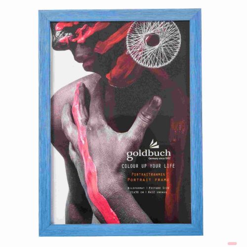 Bild von Kunststoffrahmen für 1 Foto Bildformat 21x30cm, Color up blau - VE 3