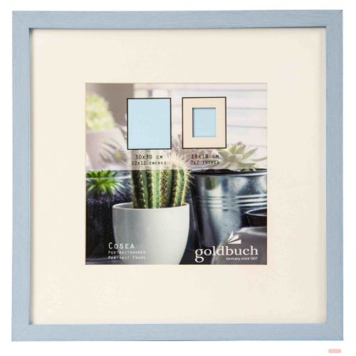Bild von Kunststoffrahmen für 1 Foto Bildformat 30x30/18x18cm, Cosea light blue - VE 3