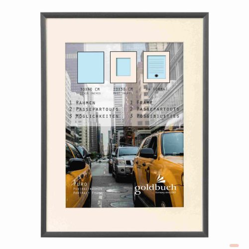 Bild von Kunststoffrahmen für 1 Foto Bildformat 30x40/20x30cm & DIN A4, Puro grey - VE 3