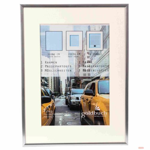 Bild von Kunststoffrahmen für 1 Foto Bildformat 30x40/20x30cm & DIN A4, Puro silver - VE 3